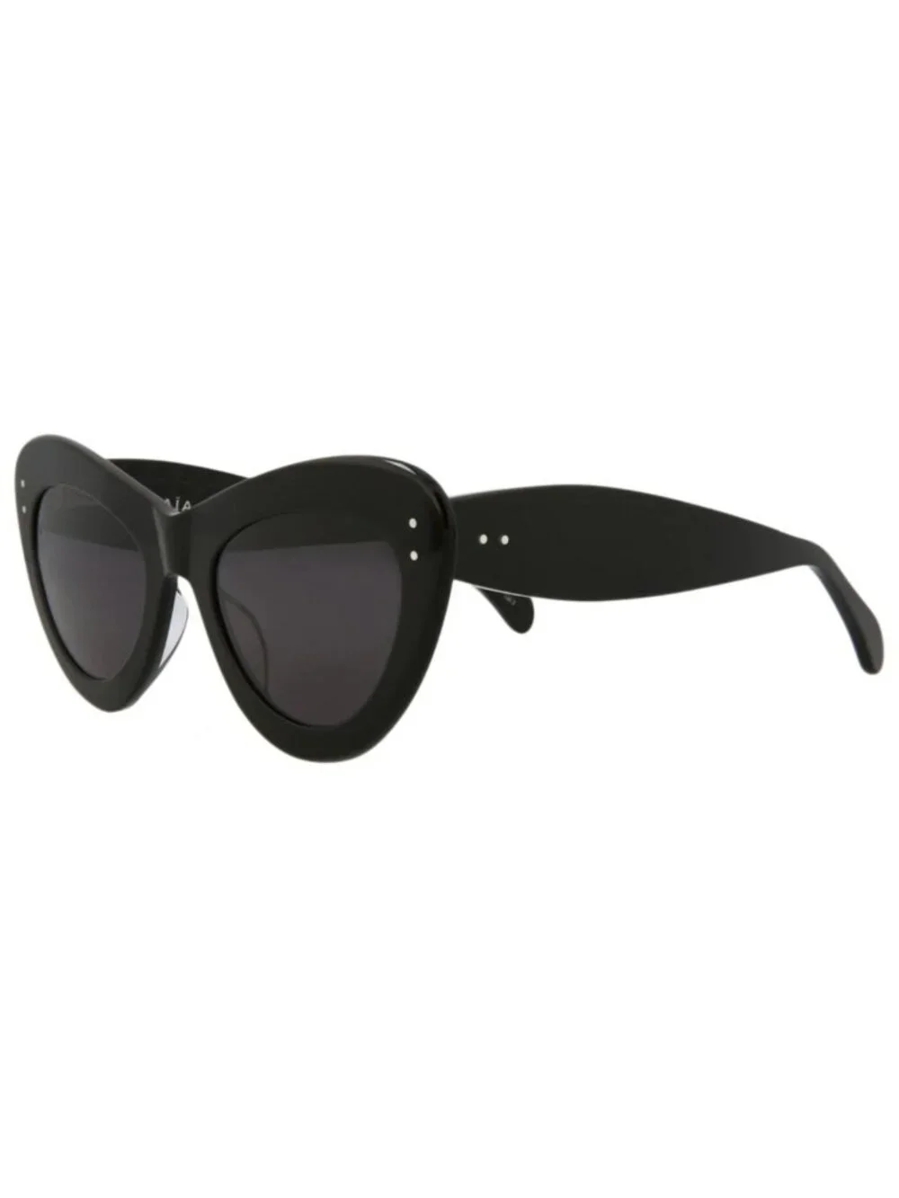 New Alaia Women's Sunglasses Cat Eye Acetate Frame Black Black Grey